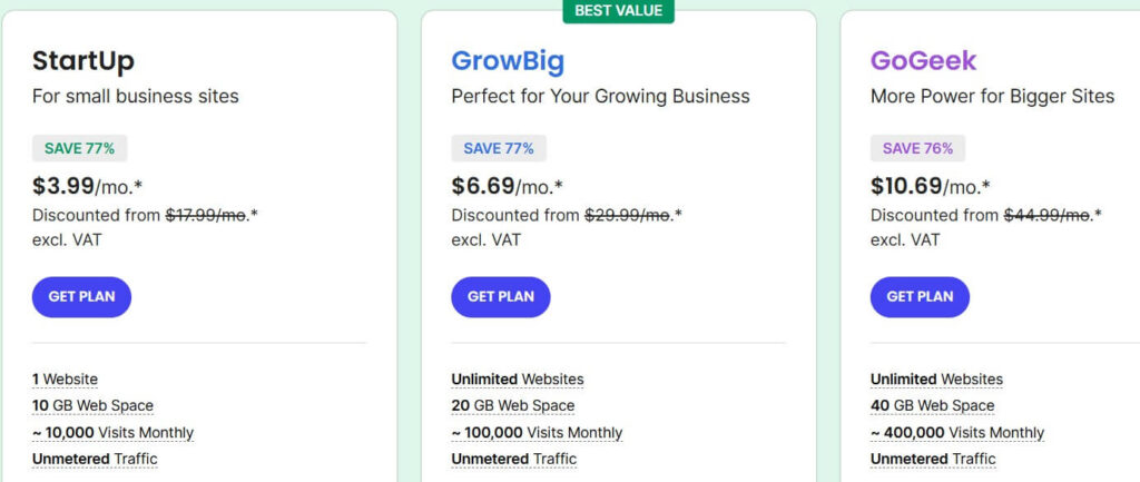 Web Hosting Plans